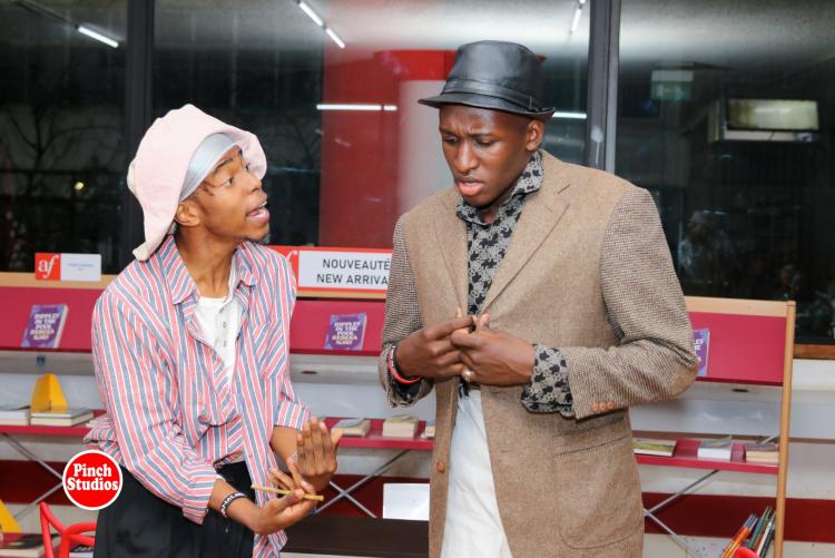 University Traveling Theater preforming during the  Book Launch 