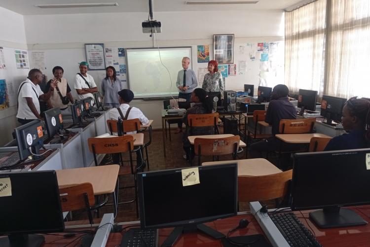 Staff and students in a creative production