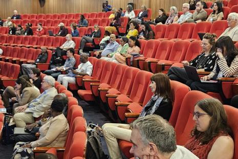 Participants following presentations