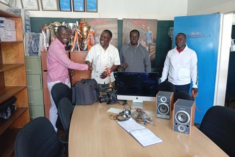 Dr Kimingichi, with Bob Nyaja and Simon Peter