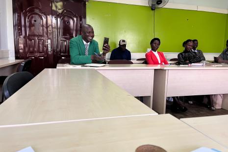 Staff and students engage in discussions