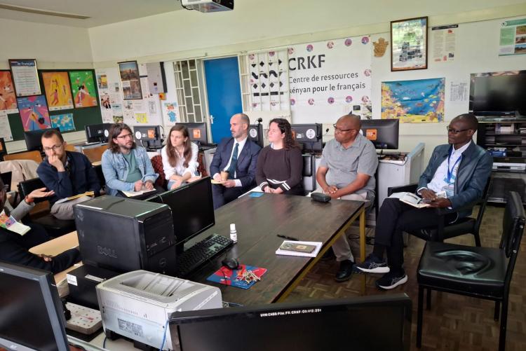 Representatives from French embassy & UoN in a meeting