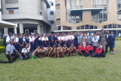 Kathiani Girls and St.Jude Junior secondary school pose for a group photo