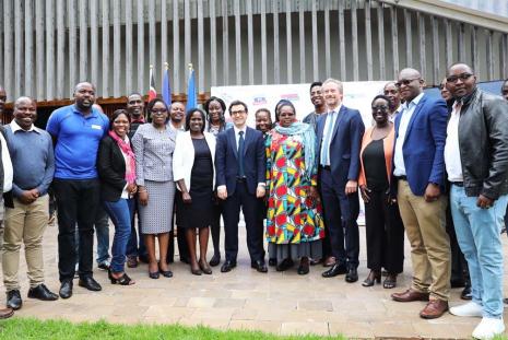France Alumni  with  the Ambassador of Kenya and  Minister for Europe and Foreign Affairs of France.