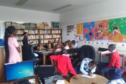 French Students interact with  St. Jude J.S.S students