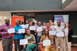 Participants pose for a group photo