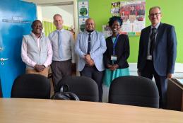 President of Mayotte university with staff from IoN Literature 